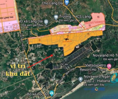 Cần bán 5 lô đất (5_6m x 35_37m) nằm sát sau sân bay Lộc An-Hồ Tràm thuộc xã Láng Dài, Đất Đỏ, BRVT